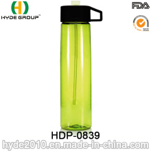 Plastik Tritan Trinkflasche mit Strohhalm (HDP-0839)